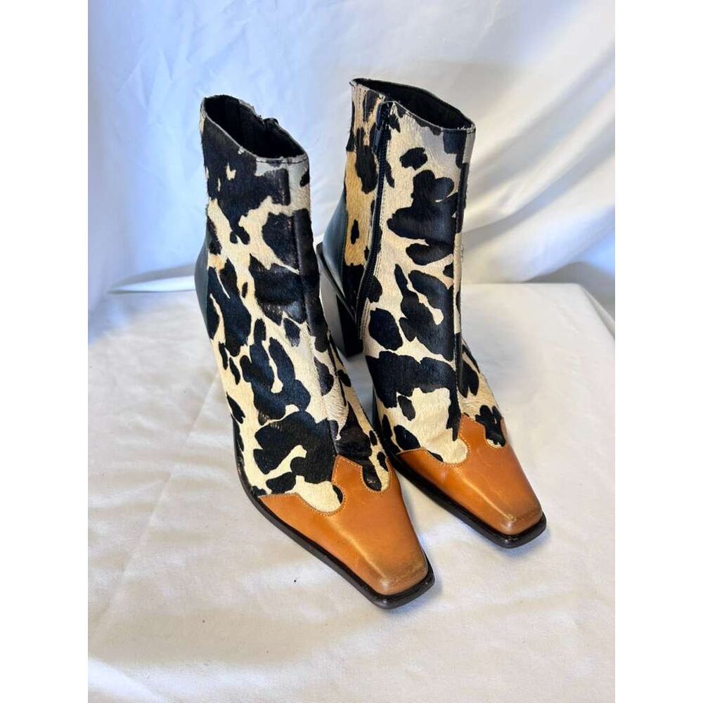 Jeffrey Campbell Pony hair Animal Print Leather Boots Size 6 - Picture 3 of 13